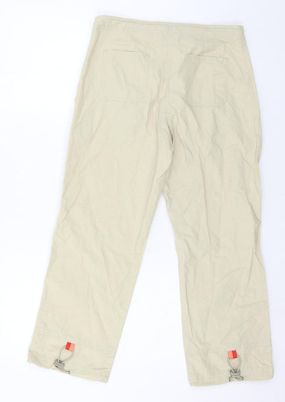 Soon Womens Beige   Cropped Trousers Size 10 L24 in