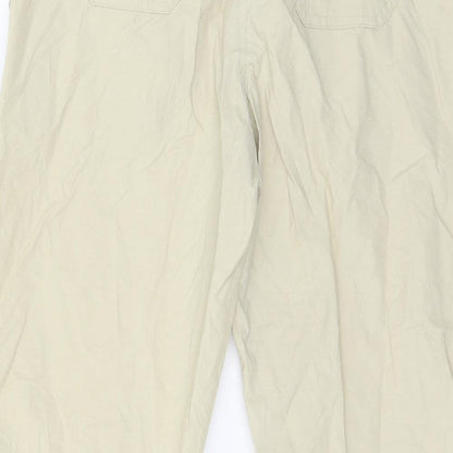 Soon Womens Beige   Cropped Trousers Size 10 L24 in