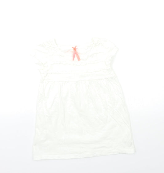 NEXT Girls White   Basic T-Shirt Size 6 Years