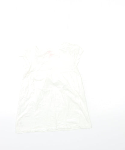 NEXT Girls White   Basic T-Shirt Size 6 Years