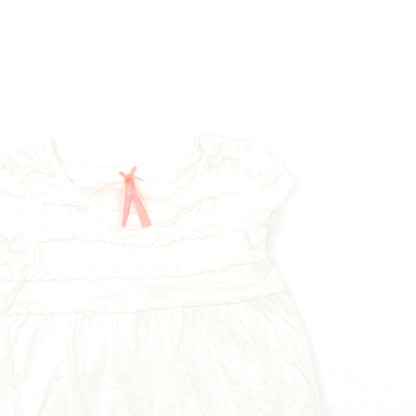 NEXT Girls White   Basic T-Shirt Size 6 Years