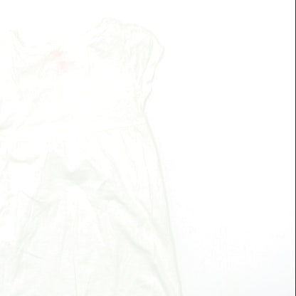 NEXT Girls White   Basic T-Shirt Size 6 Years