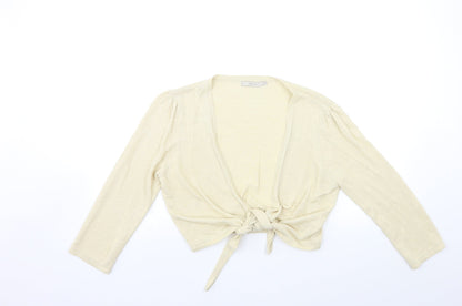 Womens UK Size 14 Per Una Beige Cardigan Jumper