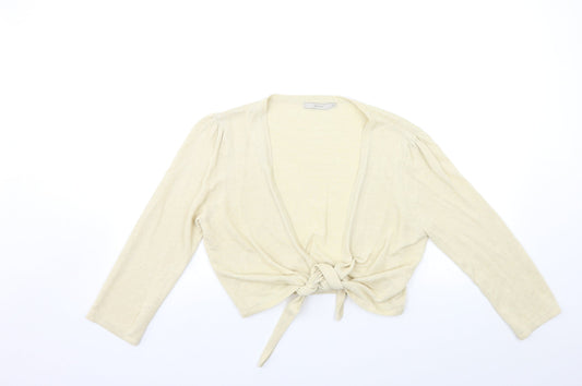 Womens UK Size 14 Per Una Beige Cardigan Jumper