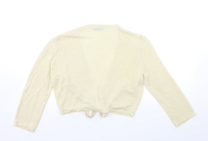 Womens UK Size 14 Per Una Beige Cardigan Jumper