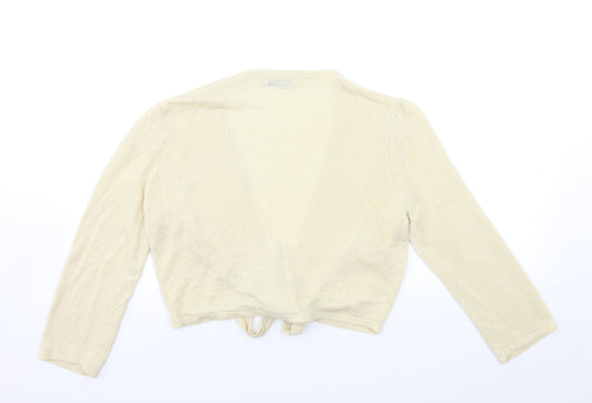 Womens UK Size 14 Per Una Beige Cardigan Jumper