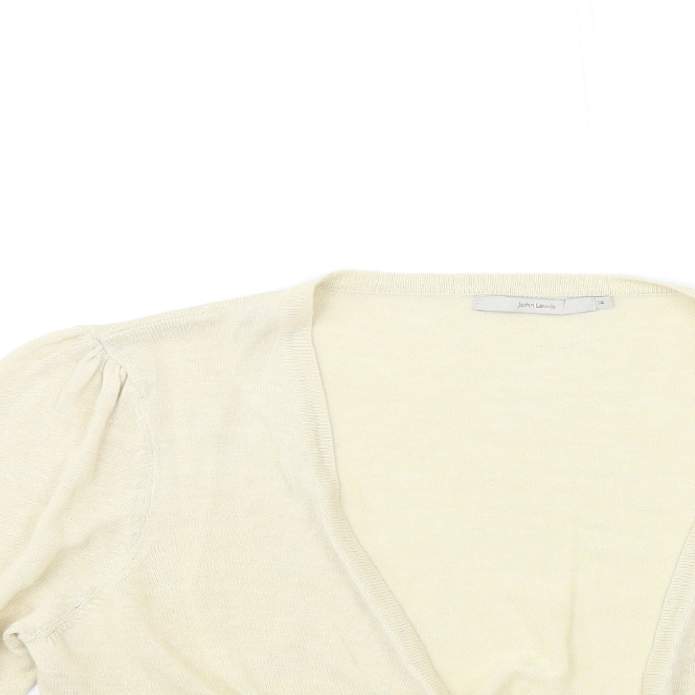 Womens UK Size 14 Per Una Beige Cardigan Jumper
