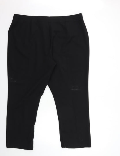 Womens UK Size 42 in Preworn Regular Fit  Black Trousers