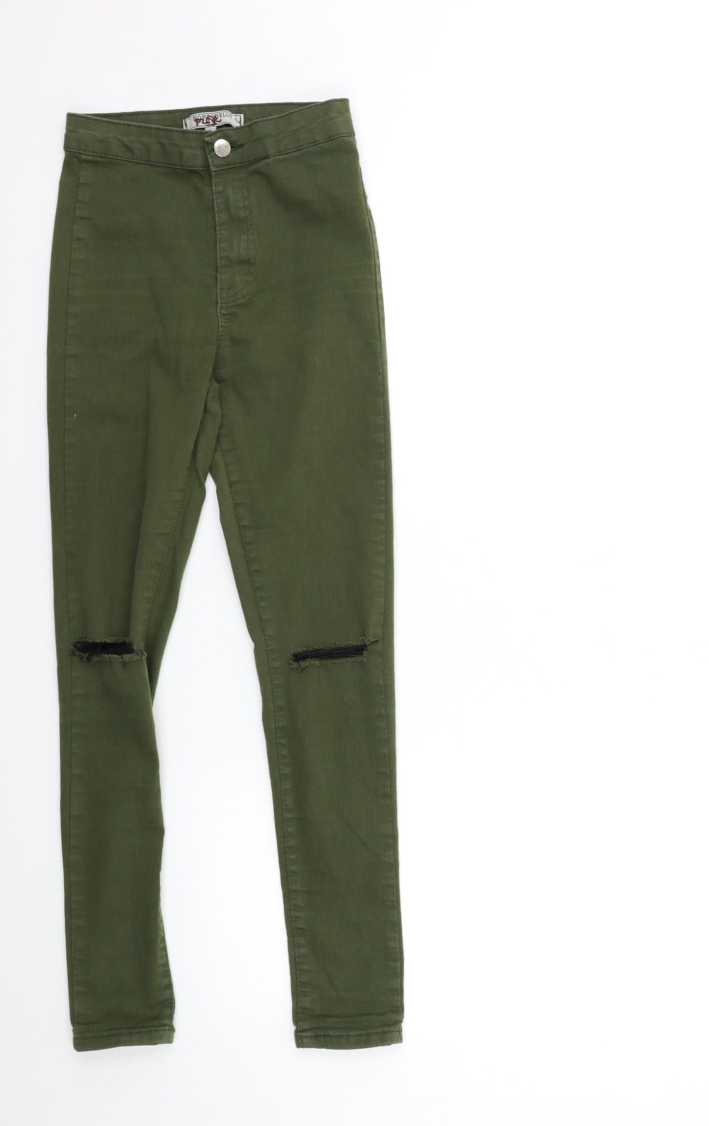 Womens UK Size 6 Portobello Regular Fit Skinny Green Jeans