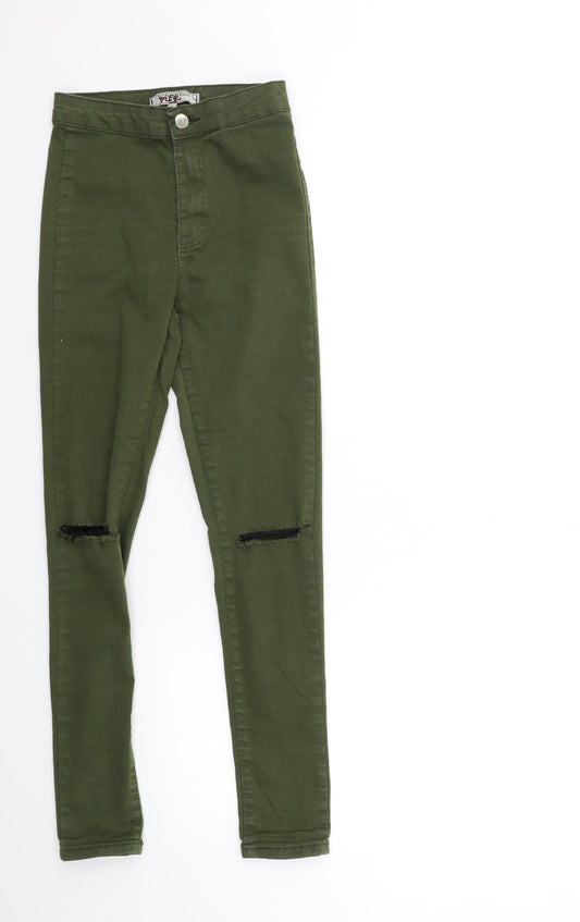 Womens UK Size 6 Portobello Regular Fit Skinny Green Jeans