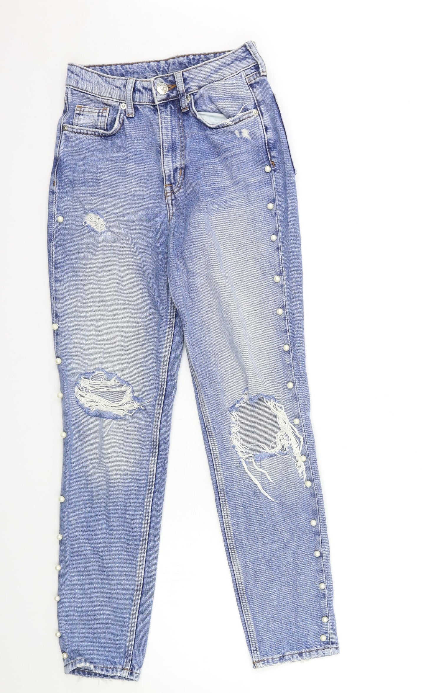 Womens UK Size 6 H&M Regular Fit Straight Blue Jeans