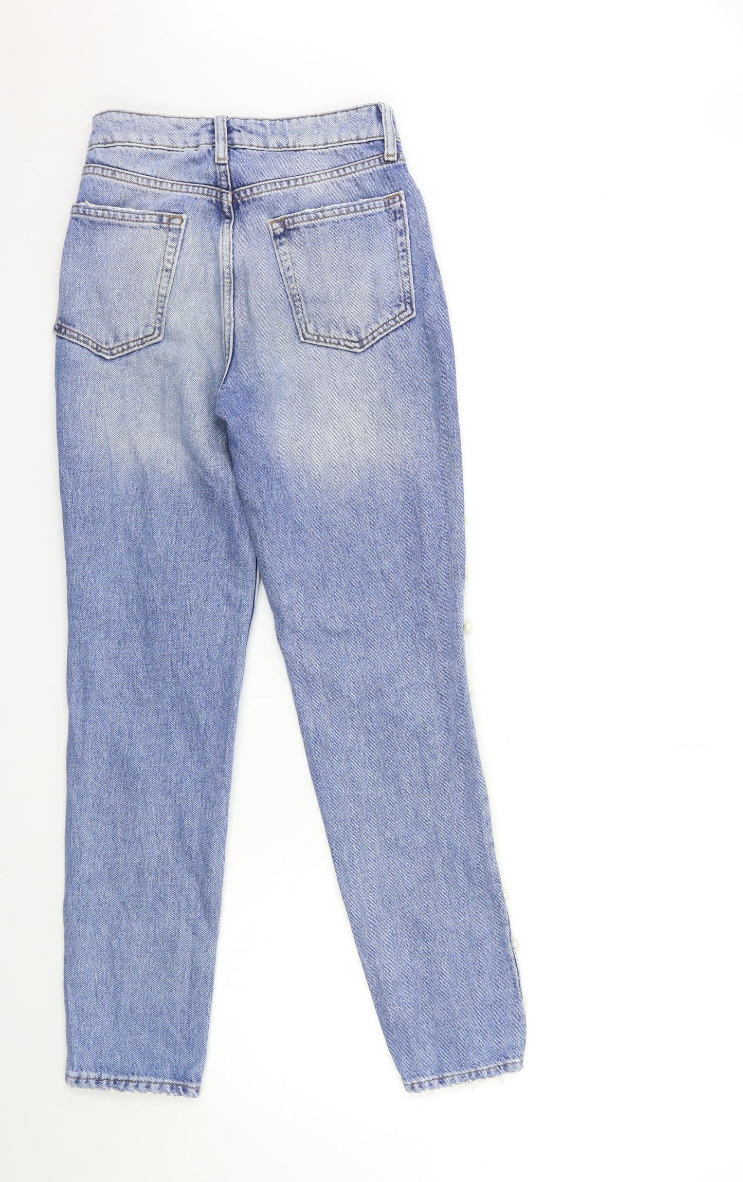 Womens UK Size 6 H&M Regular Fit Straight Blue Jeans