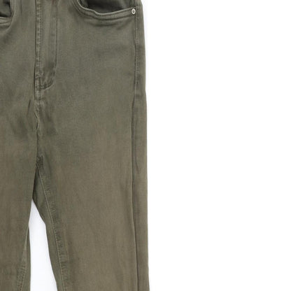 QUEEM HEARTS Womens Green  Denim Skinny Jeans Size L L30 in
