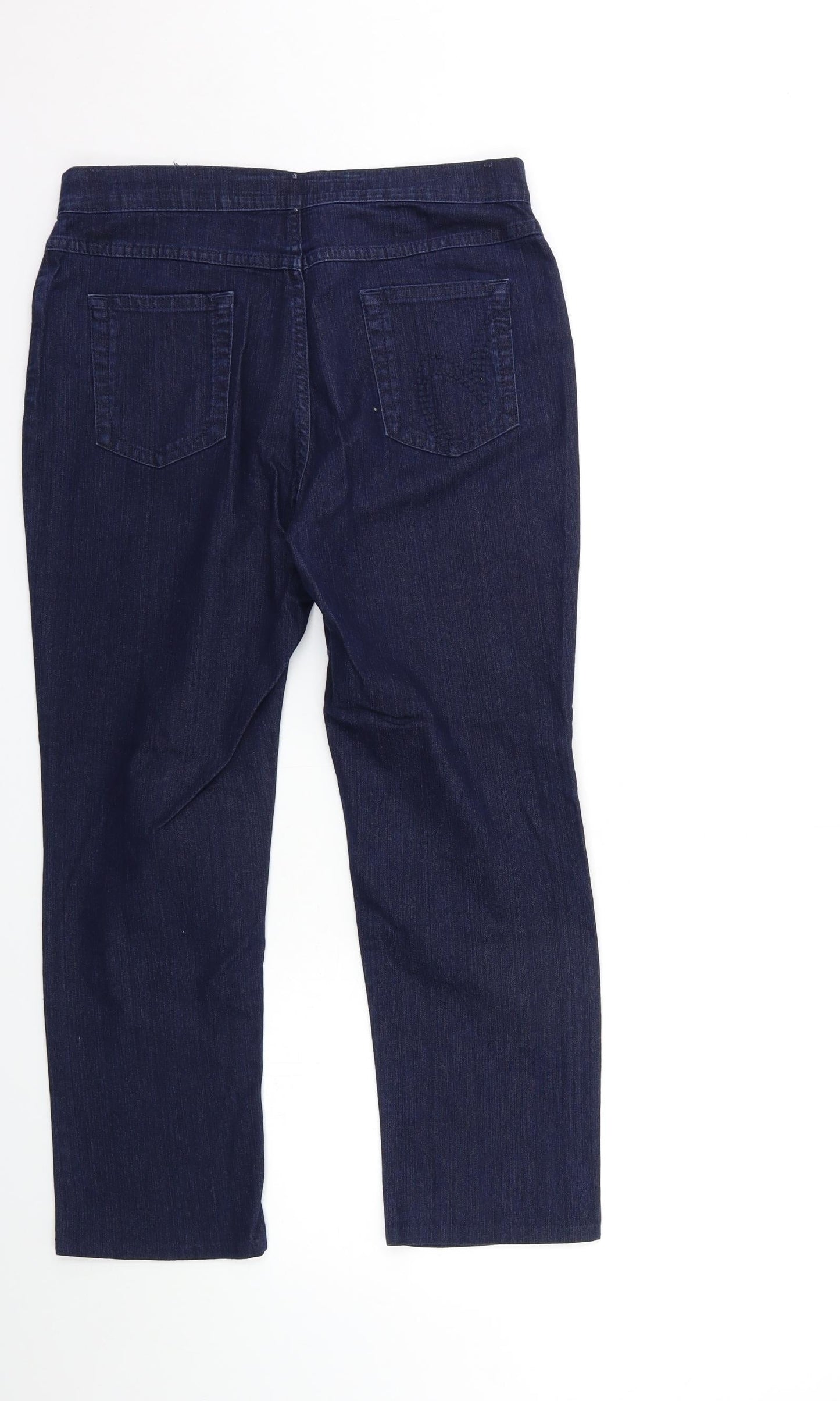 Preworn Womens Blue  Denim Straight Jeans Size 30 in L25 in