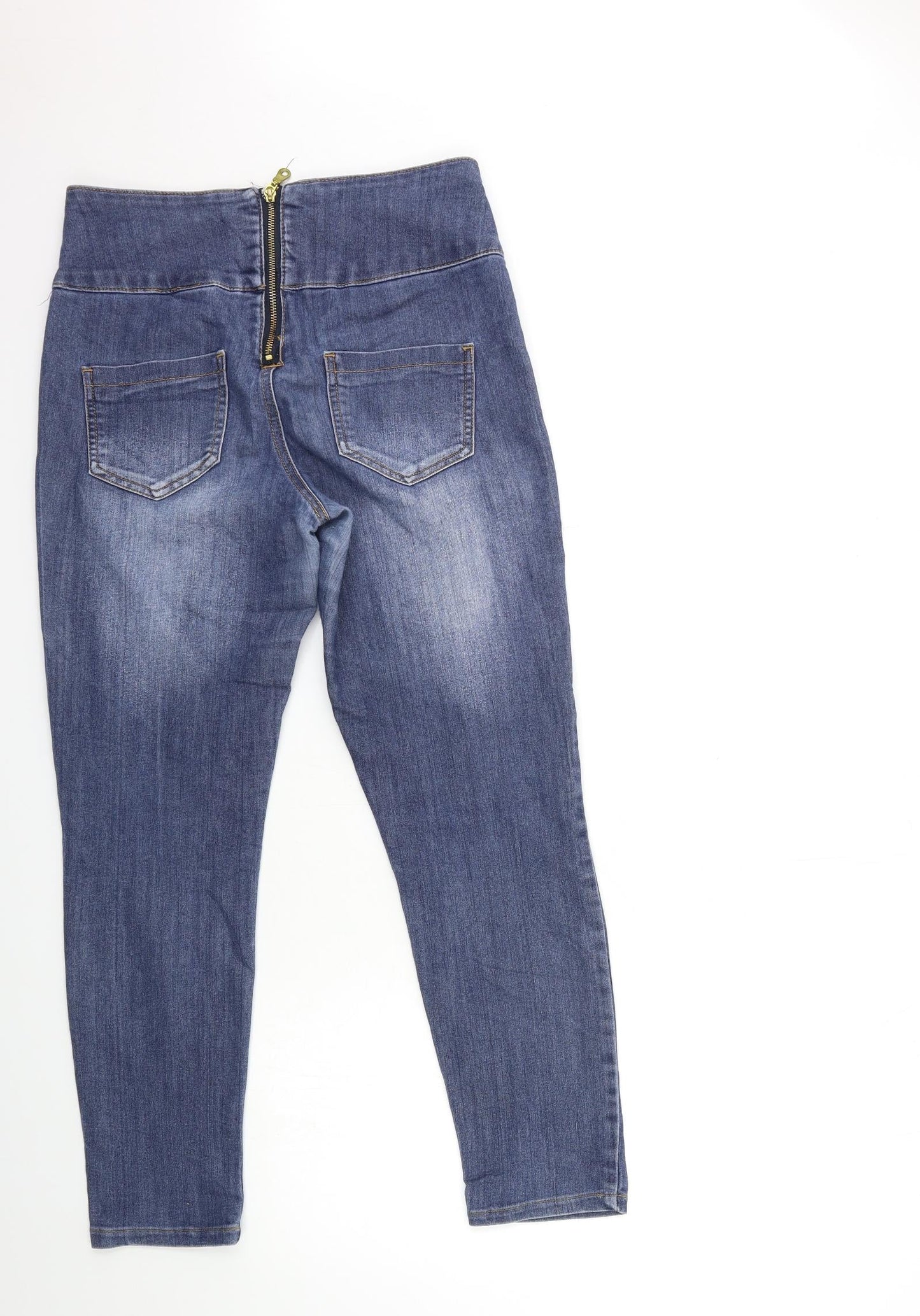 Womens UK Size M Pieces Regular Fit Skinny Blue Jeans