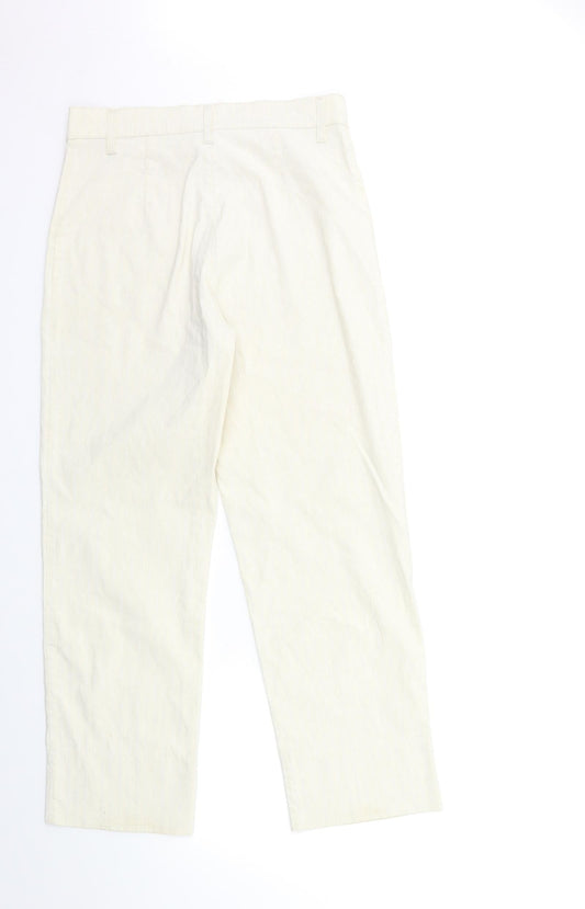 Womens UK Size 42 in Preworn Regular Fit  White Trousers