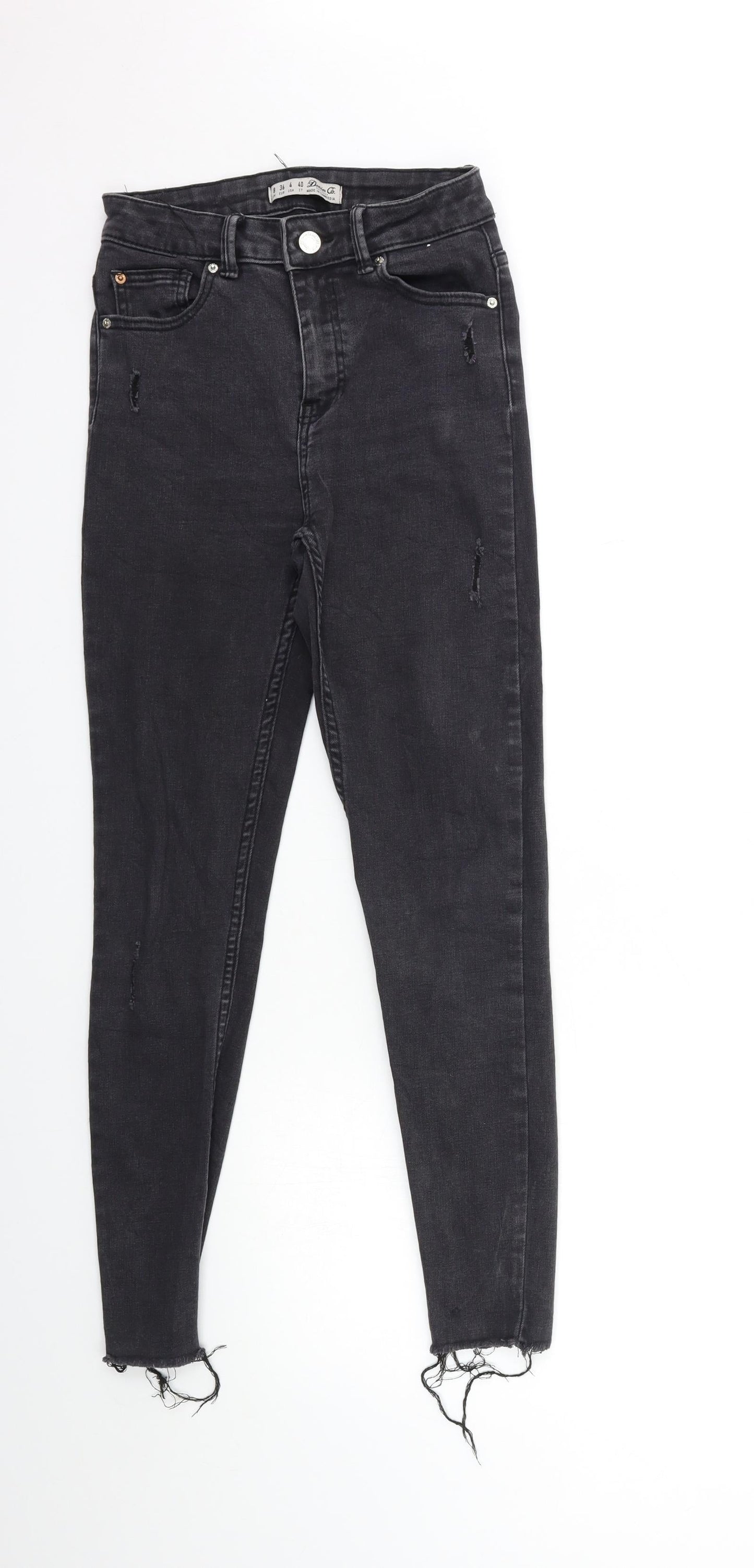 Denim & Co. Womens Black  Denim Skinny Jeans Size 8 L27 in
