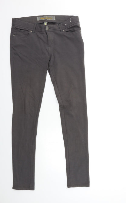 Denim & Co. Womens Grey   Trousers  Size 10 L31 in