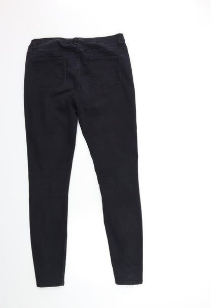 Denim & Co. Womens Black  Denim Skinny Jeans Size 12 L28 in