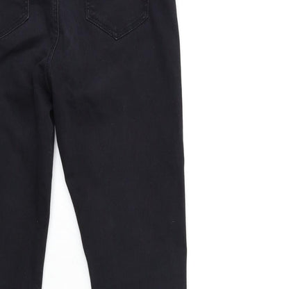 Denim & Co. Womens Black  Denim Skinny Jeans Size 12 L28 in