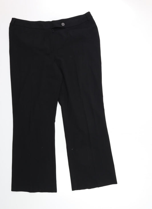 AMARANTO Womens Black   Trousers  Size 16 L29 in