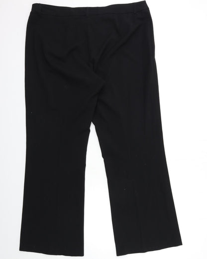 AMARANTO Womens Black   Trousers  Size 16 L29 in