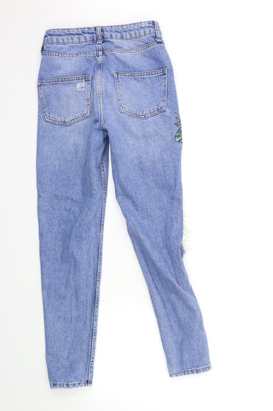 Denim & Co. Womens Blue  Denim Straight Jeans Size 6 L27 in
