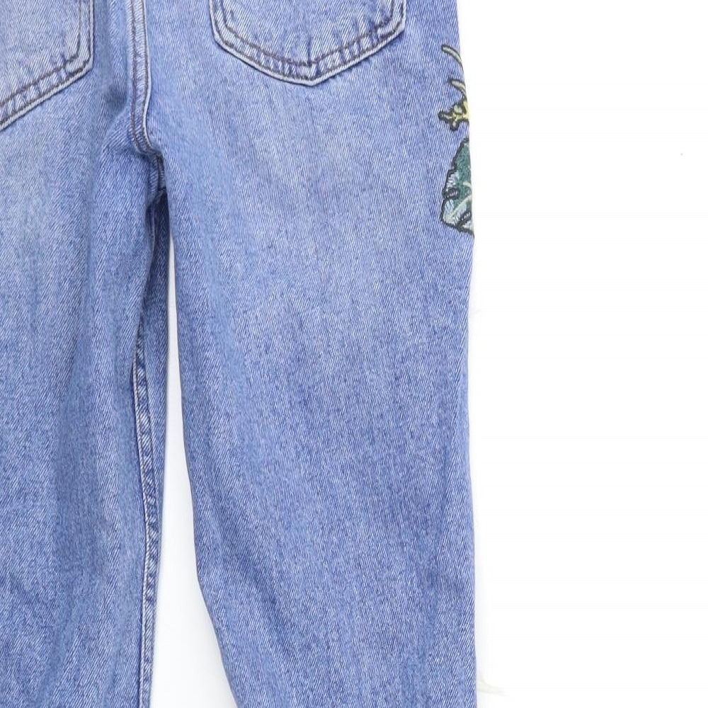 Denim & Co. Womens Blue  Denim Straight Jeans Size 6 L27 in