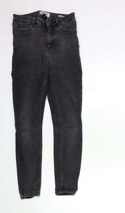 New Look Womens Grey  Denim Skinny Jeans Size 10 L23 in