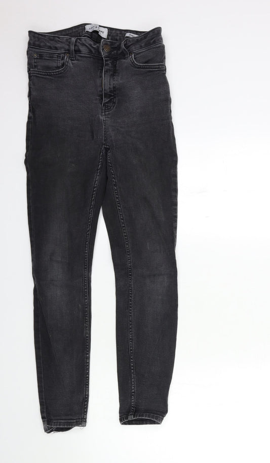 New Look Womens Grey  Denim Skinny Jeans Size 10 L23 in