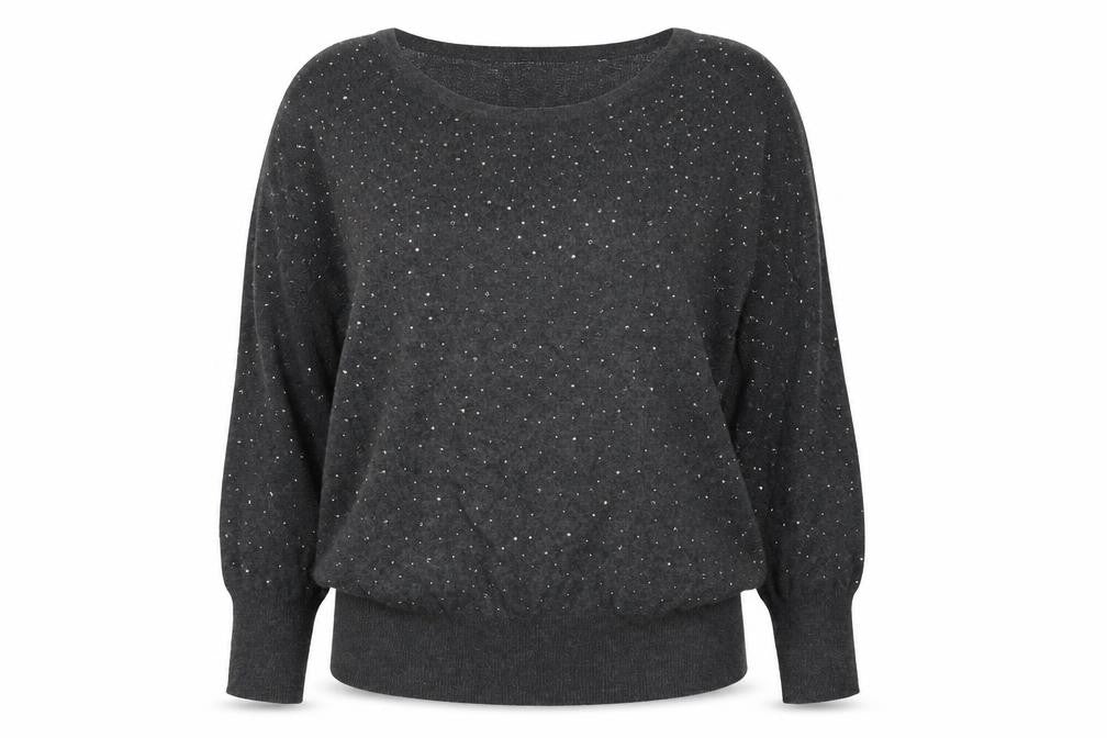 Store Twenty One Womens Grey Polka Dot Pullover Jumper Size L