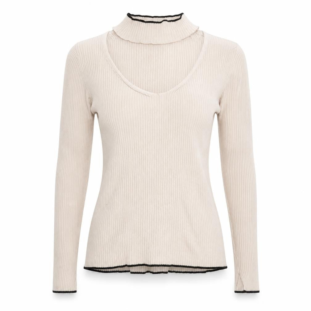 Womens UK Size 8 Topshop Beige Basic T-Shirt
