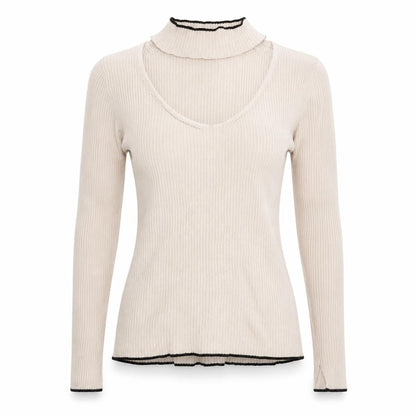 Womens UK Size 8 Topshop Beige Basic T-Shirt
