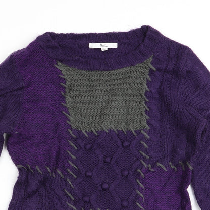 Womens UK Size S Klass Purple Pullover Jumper