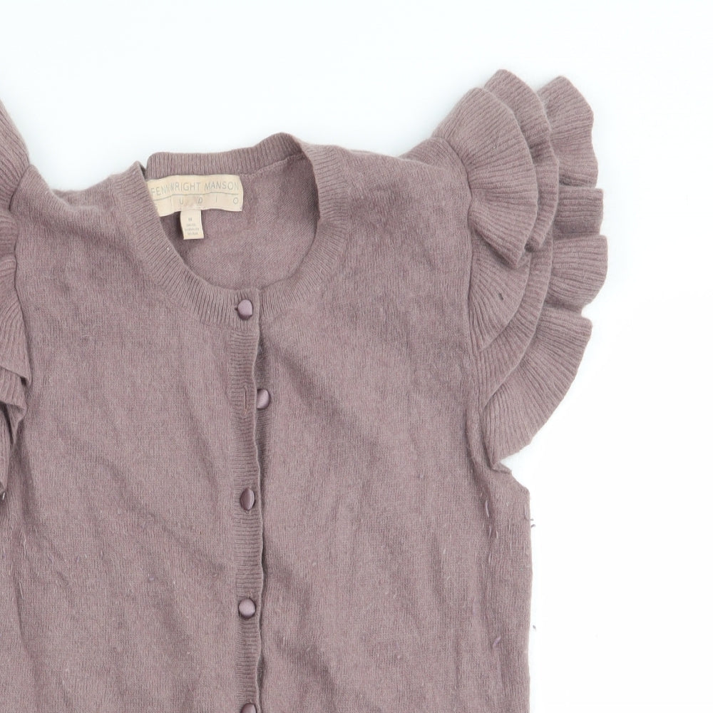 Womens UK Size 12 Fenn Wright Manson Pink Cardigan Jumper