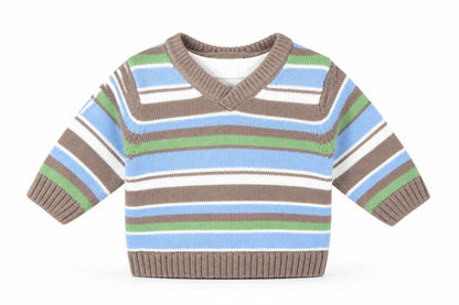 Cherokee Boys Multicoloured Striped  Pullover Jumper Size 0-3 Months