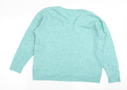 Womens UK Size M H&M Blue Pullover Jumper