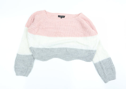 Womens UK Size S cameo rose Multicoloured Pullover Jumper