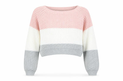 Cameo Rose Womens Multicoloured Striped Pullover Jumper Size S