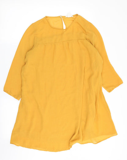 H&M Womens Yellow   Fit & Flare  Size 10
