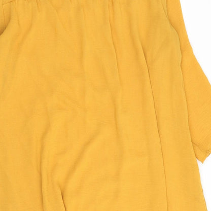 H&M Womens Yellow   Fit & Flare  Size 10