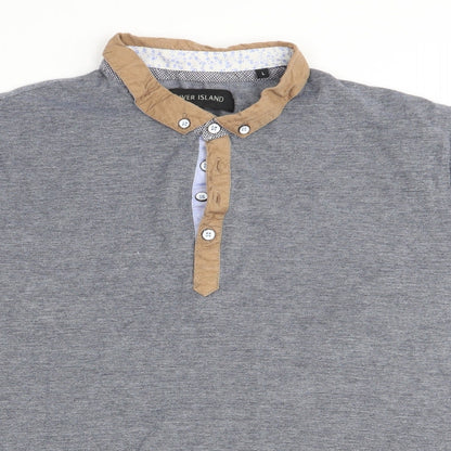 River Island Mens Blue    Polo Size L