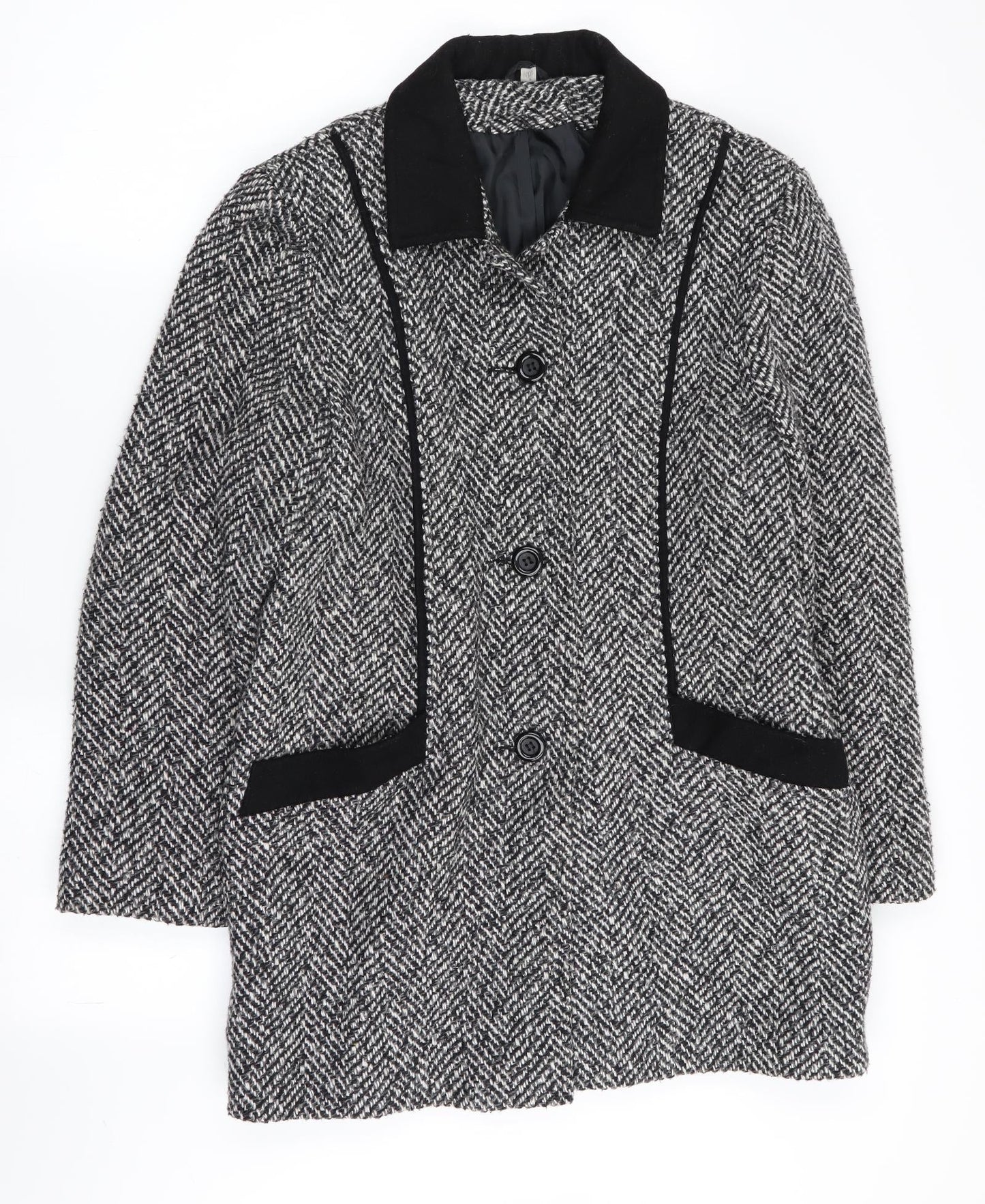 Womens UK Size 10 Preworn Multicoloured Overcoat