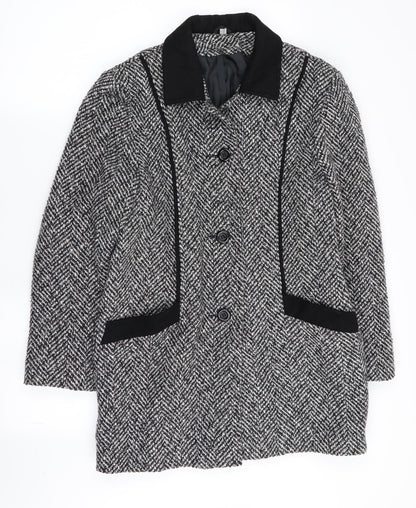 Womens UK Size 10 Preworn Multicoloured Overcoat