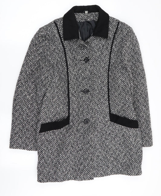 Womens UK Size 10 Preworn Multicoloured Overcoat