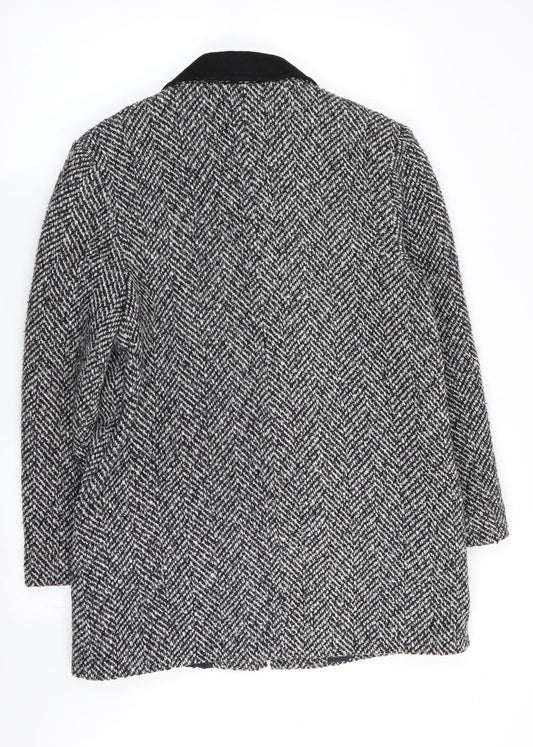 Womens UK Size 10 Preworn Multicoloured Overcoat