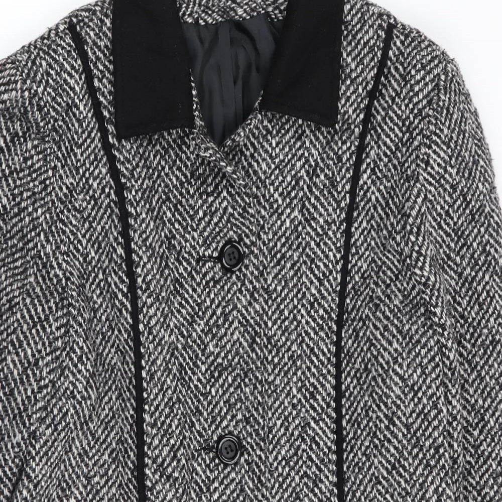 Womens UK Size 10 Preworn Multicoloured Overcoat
