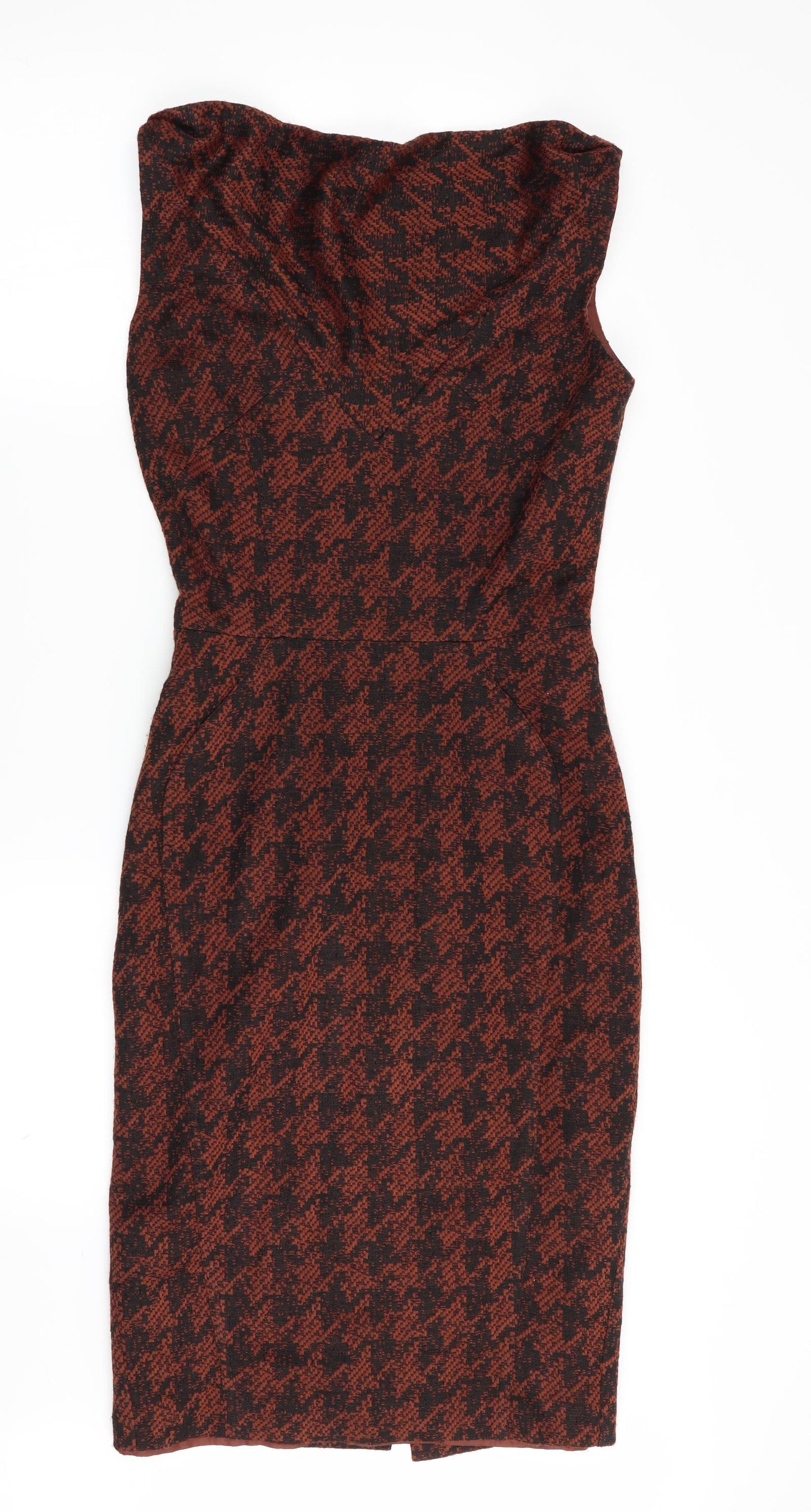 NEXT Womens Brown Geometric  Fit & Flare  Size 6