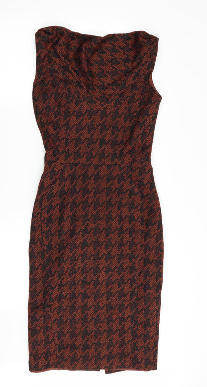 NEXT Womens Brown Geometric  Fit & Flare  Size 6