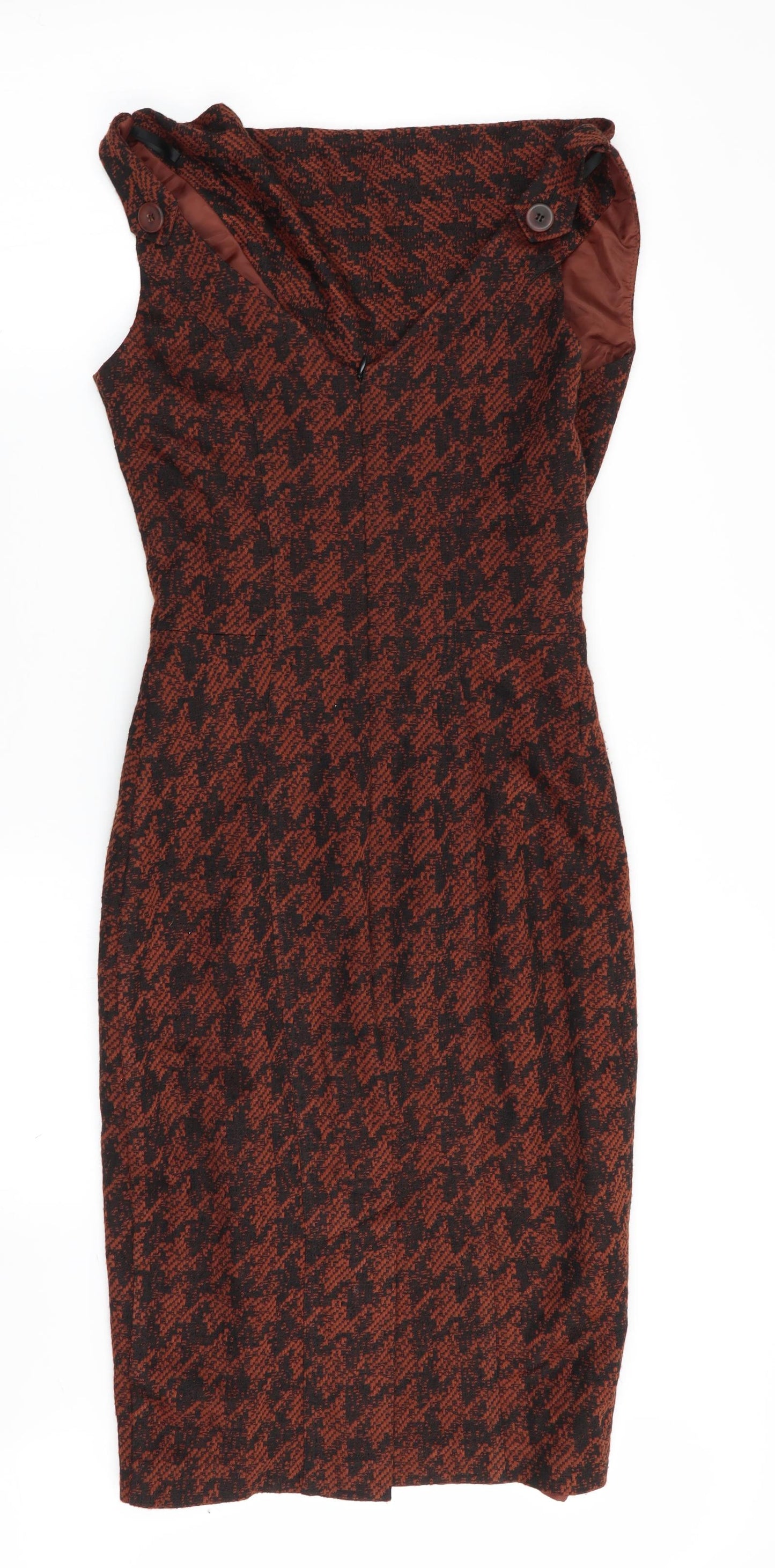 NEXT Womens Brown Geometric  Fit & Flare  Size 6